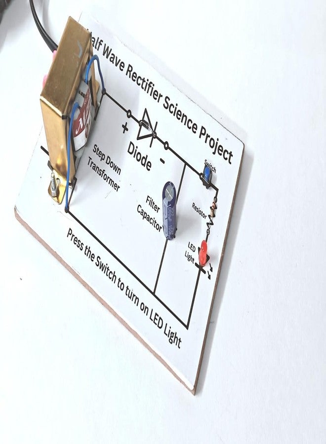 ESPtronics مجموعة تجارب نموذجية عملية لمشروع علمي استقصائي لمقوم نصف الموجة من ESPTRONICS للصف الثاني عشر مع مكثف ترشيح وثنائي. - Image 4